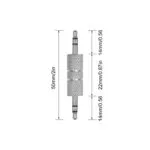 1PC 3.5mm Male To Male Adapter, Metal Silver 3 Pole 1/8 inch TRS Stereo Jack Connector, for Laptop MP3 Miniature TV Tuning Equipment Car Audio Devices – Bild 4