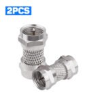 3PCS F-Model RG6 Adapter, F-Model Male to Male RG6 Coax Connector, 75 Ohm Extension Coupler for TV Antenna Splitter Amplifier Cables - 图片 2