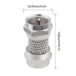 3PCS F-Model RG6 Adapter, F-Model Male to Male RG6 Coax Connector, 75 Ohm Extension Coupler for TV Antenna Splitter Amplifier Cables - 图片 4