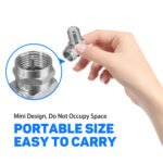 2PCS F-Model RG6 Adapter, RG6 F-Model 90 Degree Right Angle Adapter, Male to Female Coaxial Connector for Wall Mounted TV Modem Wall Plate Fanbalunke – Bild 6