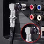 2PCS F-Model RG6 Adapter, RG6 F-Model 90 Degree Right Angle Adapter, Male to Female Coaxial Connector for Wall Mounted TV Modem Wall Plate Fanbalunke – Bild 9