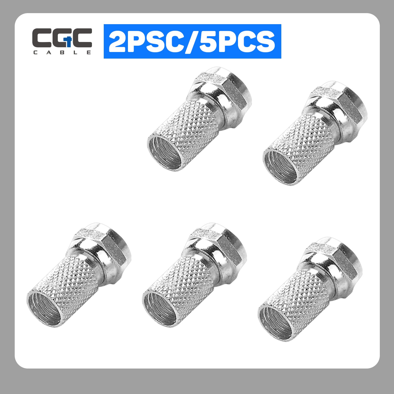 063-1.jpg 2PCS F-Model RG6 Adapter, F-Model RG6 LNB Signal Connector, Cost-Effective Replacement for Satellite TV Rooftop Antennas Receiver - Imagen 1