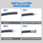 2PCS F-Model RG6 Adapter, F-Model RG6 LNB Signal Connector, Cost-Effective Replacement for Satellite TV Rooftop Antennas Receiver - Imagen 6