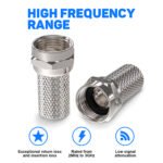 2PCS F-Model RG6 Adapter, F-Model RG6 LNB Signal Connector, Cost-Effective Replacement for Satellite TV Rooftop Antennas Receiver - Imagen 9