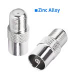 5PCS Coax Cable Connector, PAL Female to F Female RF Coax Adapter, 75 Ohm F Female to PAL Male for TV Satellite FM Antenna Cable - Imagen 6