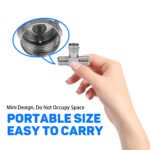 1PC Coax Cable Connector, F Model RG6 3 Way Coax T Adapter, Male to Dual F Female Antenna Splitter 2 in 1 Out for TV Video VCR Satellite – Bild 5