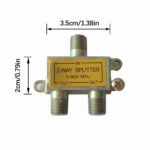 Audio Cable Splitter, 2-Way Coax Cable Splitter, 5-900 Mhz RG59 RG6 Coax Compatible Galvanized for HD TV CATV Antennas - Image 2