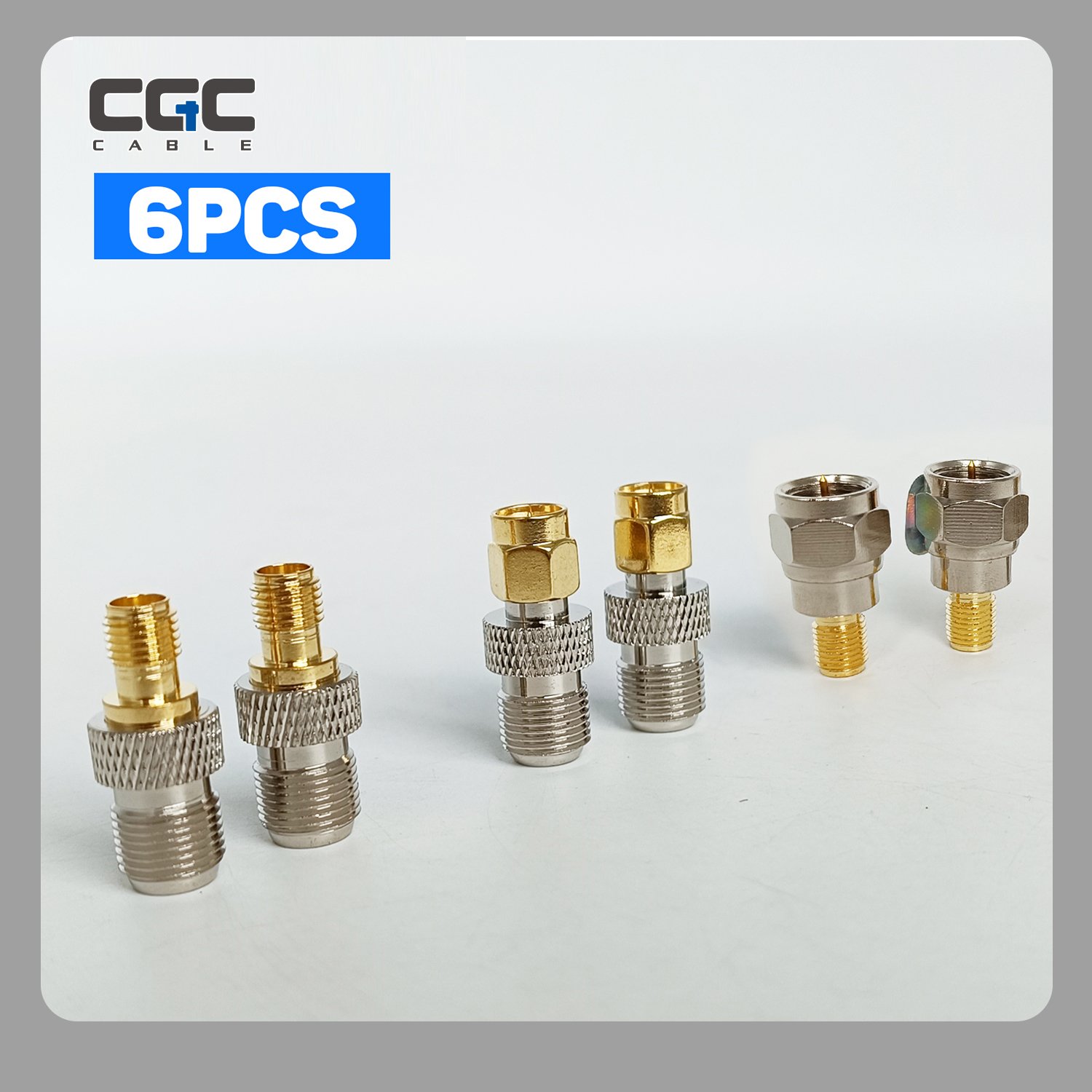 071-1.jpg 6PCS F Model to SMA Male Female Coax Connector Coaxial Adapter 2 Sets, 6PCS-2PCS F Model Male to SMA Female, 2PCS F Model Male to SMA male, 2PCS F Model Female to SMA Female - Image 1