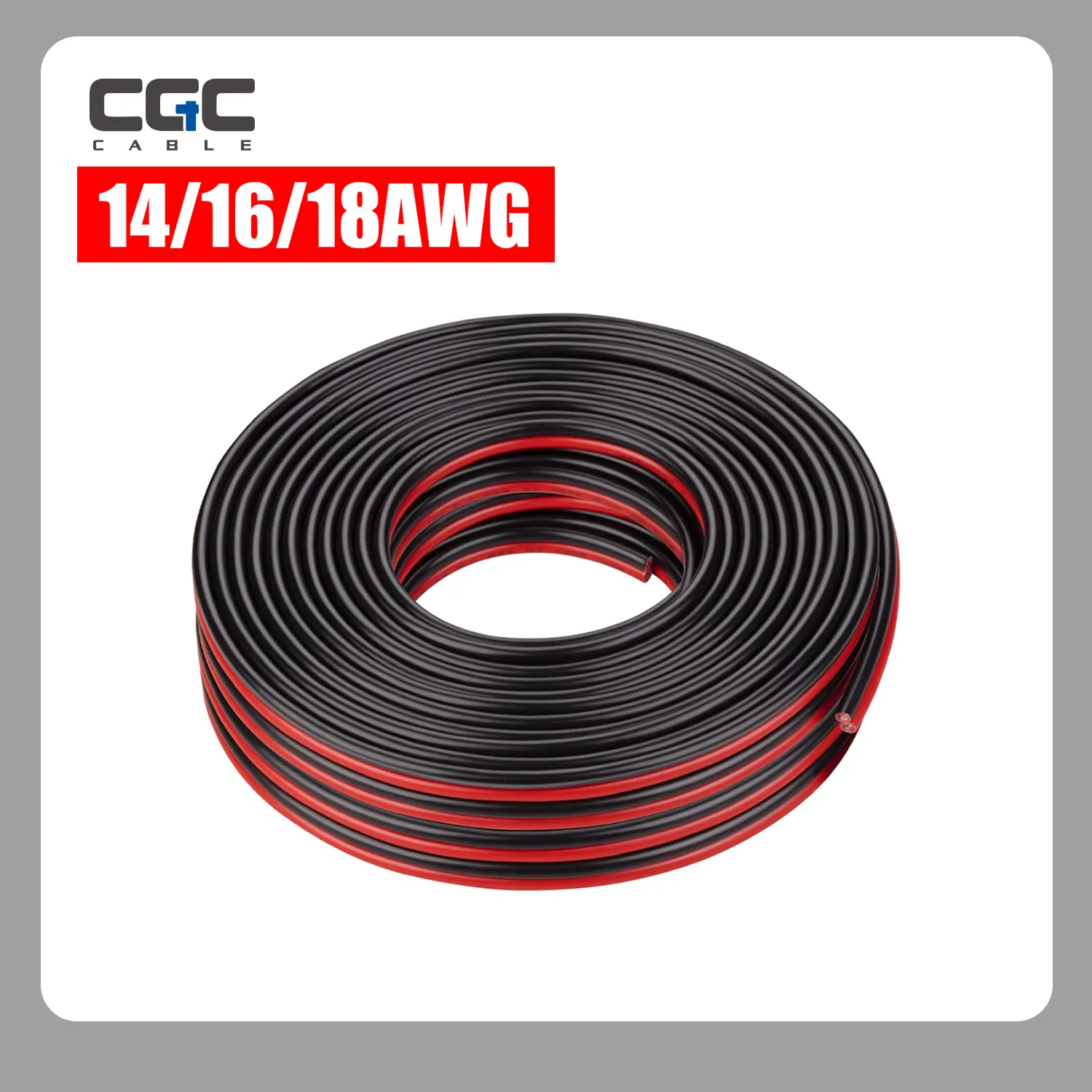 18AWG 15m/50FT Low Voltage Wire, Electrical Wire Cable 2 Conductors Red Black Cable, Flexible Wire Extension Cord Copper Clad Aluminum Wire 12V/24V DC Cable for LED Ribbon Lamp Tape Lighting, Speaker Wires – Bild 1