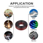 18AWG 30m/100FT Low Voltage Wire, Electrical Wire Cable 2 Conductors Red Black Cable, Flexible Wire Extension Cord Copper Clad Aluminum Wire 12V/24V DC Cable for LED Ribbon Lamp Tape Lighting, Speaker Wires - 图片 5