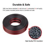 18AWG 30m/100FT Low Voltage Wire, Electrical Wire Cable 2 Conductors Red Black Cable, Flexible Wire Extension Cord Copper Clad Aluminum Wire 12V/24V DC Cable for LED Ribbon Lamp Tape Lighting, Speaker Wires - 图片 6