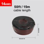 18AWG 30m/100FT Low Voltage Wire, Electrical Wire Cable 2 Conductors Red Black Cable, Flexible Wire Extension Cord Copper Clad Aluminum Wire 12V/24V DC Cable for LED Ribbon Lamp Tape Lighting, Speaker Wires - 图片 9