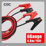 Car Battery Wire 20FT/6m,Car Emergency Power Start Cable 4G,Energizer Jumper Cables,Heavy Duty Car Booster Cables for bridging Dead/Weak Batteries - 图片 2