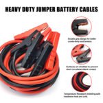 Car Battery Wire 20FT/6m,Car Emergency Power Start Cable 4G,Energizer Jumper Cables,Heavy Duty Car Booster Cables for bridging Dead/Weak Batteries - 图片 4