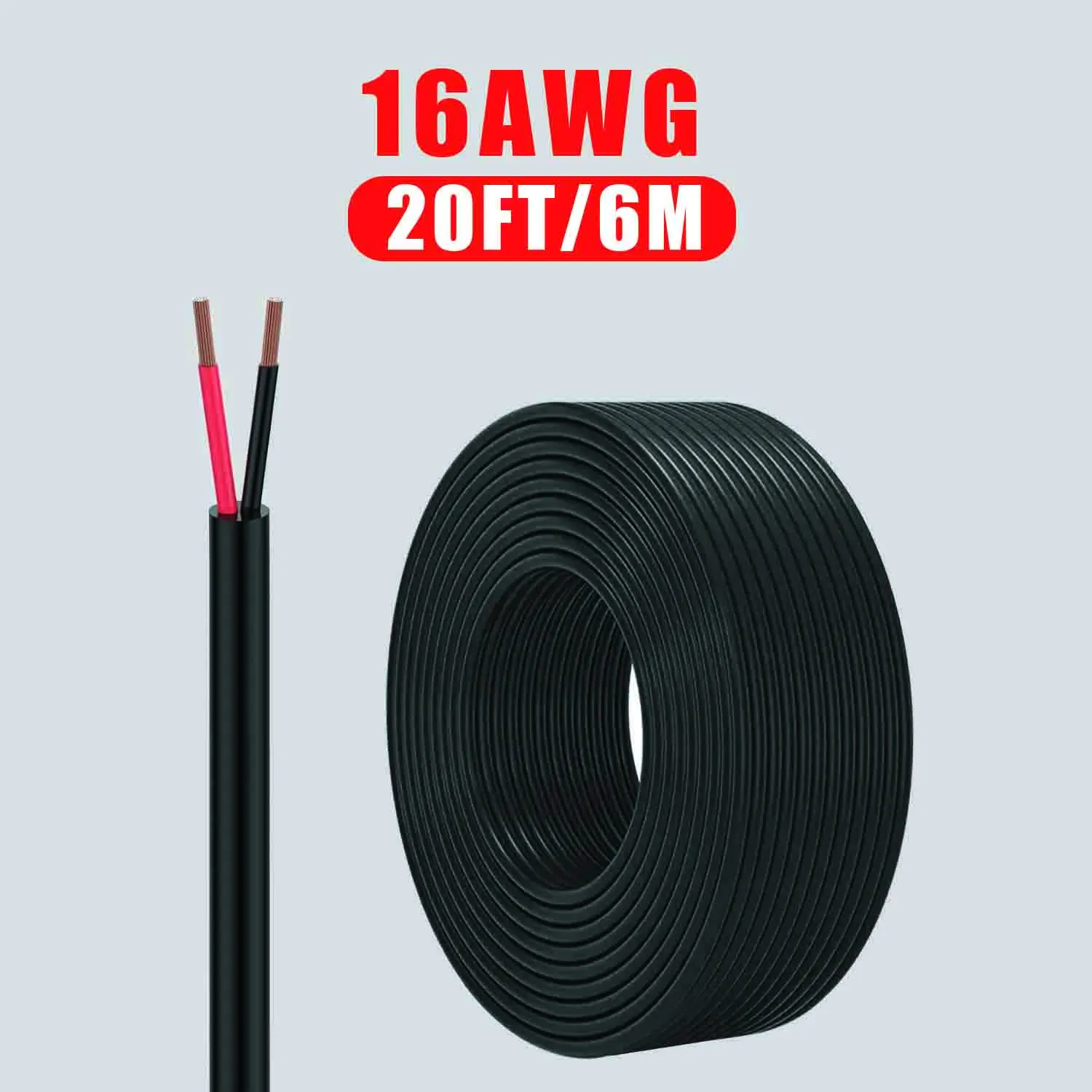 16AWG 10m/33FT Low Voltage Landscape Wire, Pure Copper 2 Conductor Electrical Wire - 12V/24V DC Low Voltage, PVC Insulated for Automotive, LED Strip Lights, Marine Use – Bild 8