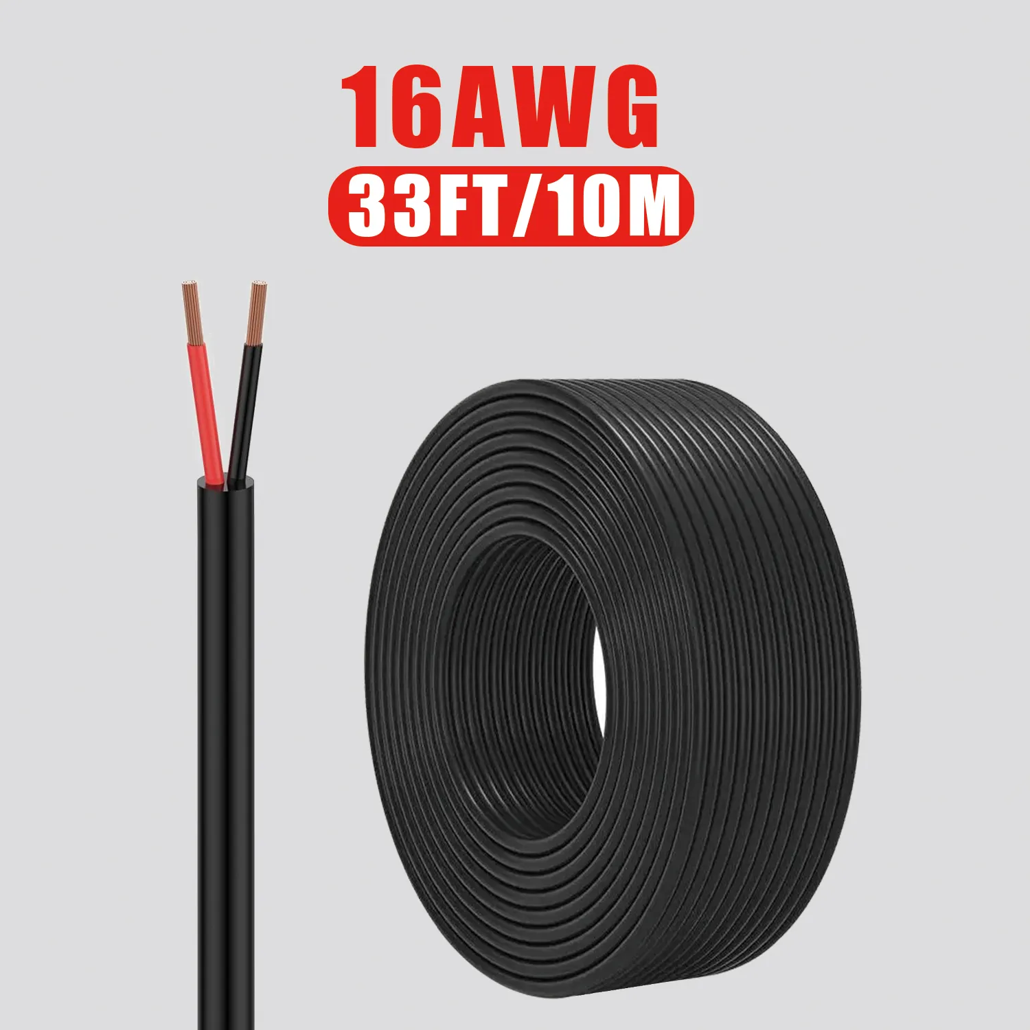 16AWG 10m/33FT Low Voltage Landscape Wire, Pure Copper 2 Conductor Electrical Wire - 12V/24V DC Low Voltage, PVC Insulated for Automotive, LED Strip Lights, Marine Use – Bild 9