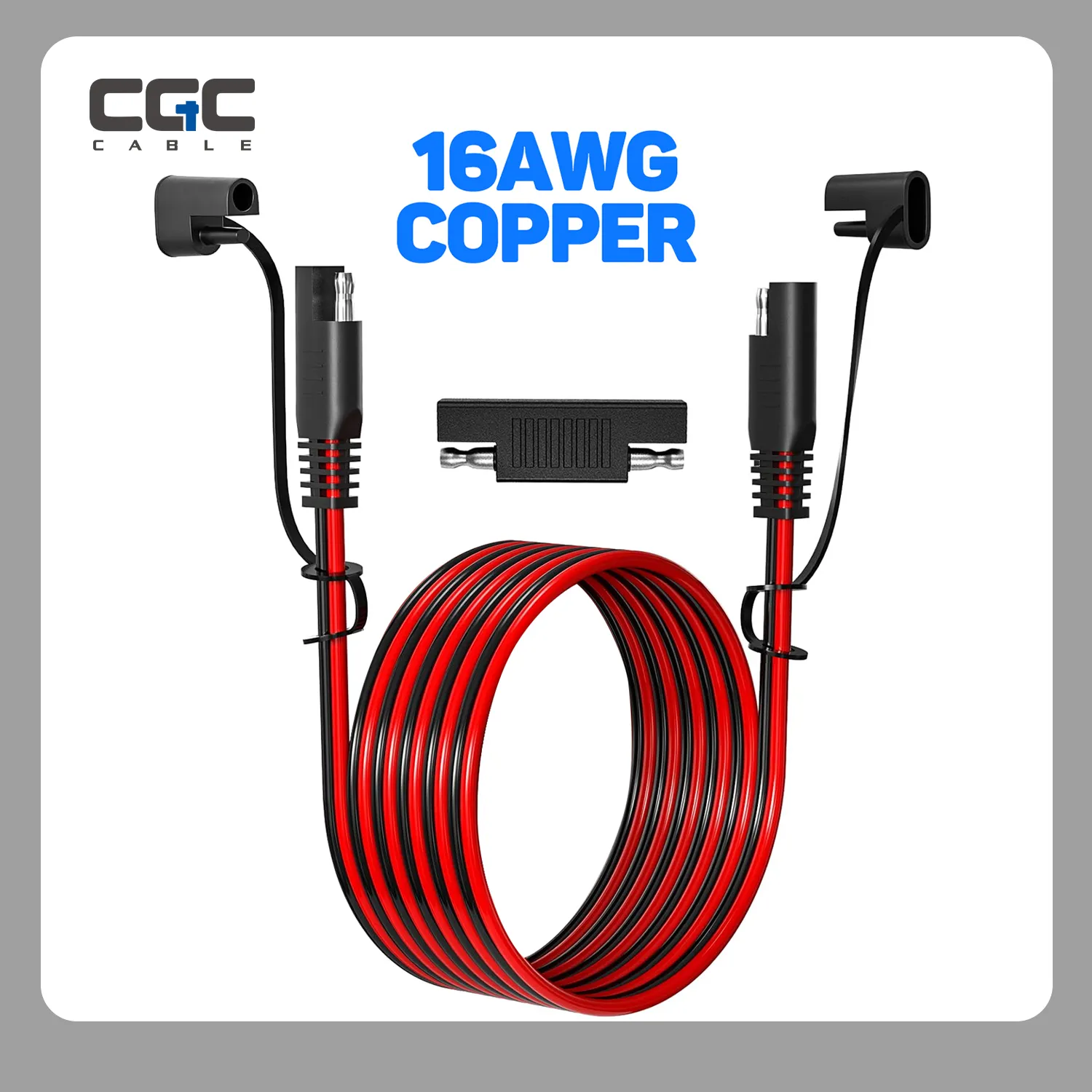 16AWG 1.8m/6FT SAE Quick Connect Harness, SAE to SAE Extension Cable Wire, SAE Polarity Reverse Adapter for Automotive, Quick Connect Disconnect SAE Power Connector, For Solar Panel, Automotive, Motorcycle, etc - 图片 1