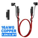 16AWG 3.6m/12FT SAE Quick Connect Harness, SAE to SAE Extension Cable Wire, SAE Polarity Reverse Adapter for Automotive, Quick Connect Disconnect SAE Power Connector, For Solar Panel, Automotive, Motorcycle, etc - Image 2
