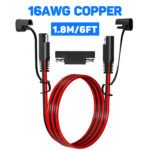 16AWG 3.6m/12FT SAE Quick Connect Harness, SAE to SAE Extension Cable Wire, SAE Polarity Reverse Adapter for Automotive, Quick Connect Disconnect SAE Power Connector, For Solar Panel, Automotive, Motorcycle, etc - Image 3