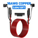 16AWG 3.6m/12FT SAE Quick Connect Harness, SAE to SAE Extension Cable Wire, SAE Polarity Reverse Adapter for Automotive, Quick Connect Disconnect SAE Power Connector, For Solar Panel, Automotive, Motorcycle, etc - Image 4