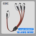 2 to 1 16AWG SAE Quick Connect Harness, SAE to SAE Extension Y Splitter Power Connector Cable, Quick Disconnect SAE Connector Suitable, for Solar Panel, RV, Automotive, Motorcycle, etc. (2FT/60CM). - Image 2