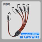 2 to 1 16AWG SAE Quick Connect Harness, SAE to SAE Extension Y Splitter Power Connector Cable, Quick Disconnect SAE Connector Suitable, for Solar Panel, RV, Automotive, Motorcycle, etc. (2FT/60CM). - Image 3
