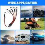 2 to 1 16AWG SAE Quick Connect Harness, SAE to SAE Extension Y Splitter Power Connector Cable, Quick Disconnect SAE Connector Suitable, for Solar Panel, RV, Automotive, Motorcycle, etc. (2FT/60CM). - Image 7