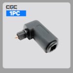 Optical Audio Cable Adapter 1PC, Right Angle 90 Degree Toslink Adapter, Black Male to Female Toslink Optical Cable Connector