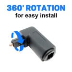 Optical Audio Cable Adapter 1PC, Right Angle 90 Degree Toslink Adapter, Black Male to Female Toslink Optical Cable Connector - Image 5
