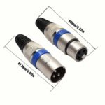 3-Pin XLR Cable Connectors, Professional XLR Male/Female Mic Connectors, 3PIN DMX Plug Jack Socket for DMX Signal Wire Microphone Audio Gear - 图片 6
