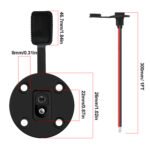 30CM/1FT SAE Quick Connect Harness, 16AWG SAE Power Socket Side Wall Port Connector, Cap-Equipped SAE Quick Connect Embedded Connector Plug Cable for RV, Cars, Tractors, Motorcycles & Solar Panels RV Extension Cords, Etc - Image 2