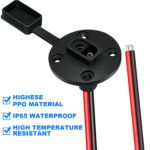 30CM/1FT SAE Quick Connect Harness, 16AWG SAE Power Socket Side Wall Port Connector, Cap-Equipped SAE Quick Connect Embedded Connector Plug Cable for RV, Cars, Tractors, Motorcycles & Solar Panels RV Extension Cords, Etc - Image 5
