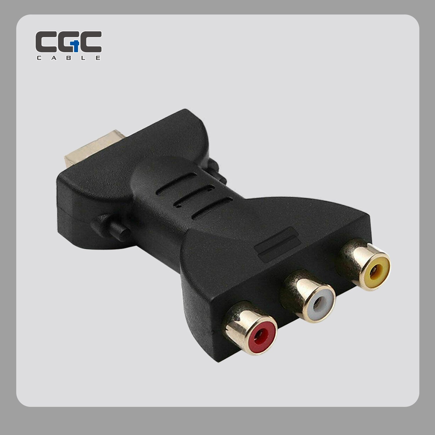 120-1.jpg HDTV Male to 3 RCA Female Composite Audio Video Adapter, Uni-Directional HDTV to 3RCA Converter for TV HDTV, DVD, Projector, Home Theater and Other Devices - Image 1