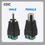 2PCS RCA adapter, Professional RCA Male Plugs, AV Male Plugs Speaker Wire to RCA Converter Speaker Phono Audio Jack