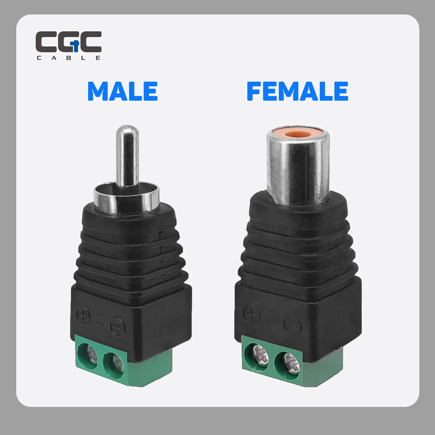 2PCS RCA adapter, Professional RCA Female Plugs, AV Female Plugs Speaker Wire to RCA Converter Speaker Phono Audio Jack - 图片 1