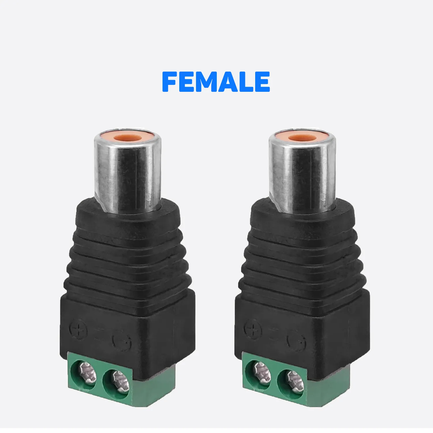 2PCS RCA adapter, Professional RCA Female Plugs, AV Female Plugs Speaker Wire to RCA Converter Speaker Phono Audio Jack - 图片 2