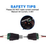 2PCS RCA adapter, Professional RCA Male Plugs, AV Male Plugs Speaker Wire to RCA Converter Speaker Phono Audio Jack - 图片 4