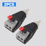 2PCS RCA adapter, RCA AV Male Plugs, Speaker Wire to RCA Conversion Adapter, Speaker Phono RCA Male Jack - 图片 3