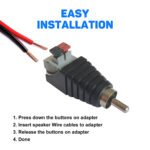 2PCS RCA adapter, RCA AV Male Plugs, Speaker Wire to RCA Conversion Adapter, Speaker Phono RCA Male Jack - 图片 5