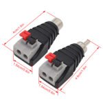2PCS RCA adapter, RCA AV Male Plugs, Speaker Wire to RCA Conversion Adapter, Speaker Phono RCA Male Jack - 图片 7
