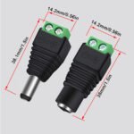 2PCS DC Female To Positive And Negative Terminals, 12V DC Power Connector 5.5mm x 2.1mm, 2.1DC Power Jack Adapter for for CCTV Security Camera Led Strip Light – Bild 4