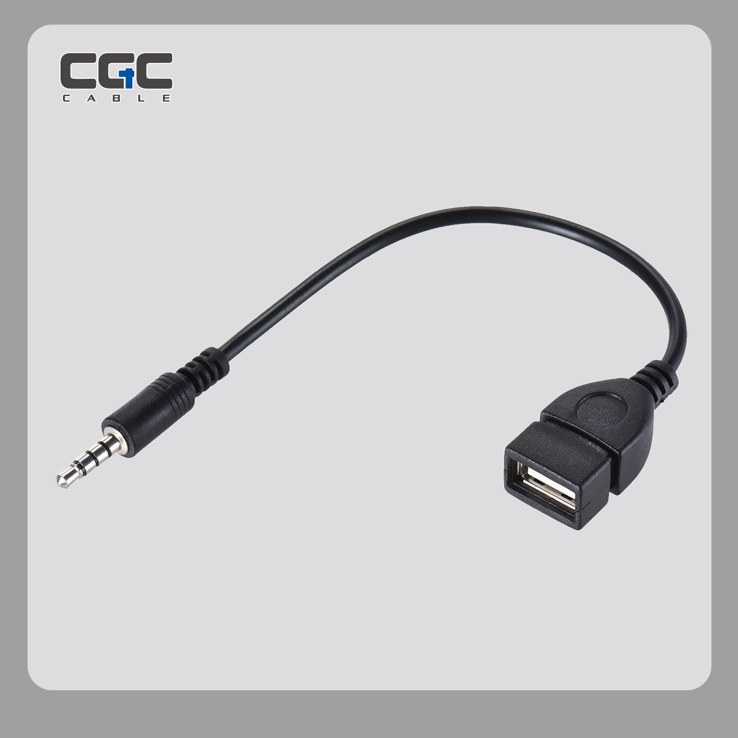 135-1.jpg AUX to USB Cable, 3.5mm Universal OTG Adapter Cable, High-Speed Cat7 Plug & Play Car Audio Cable for Seamless In-Car & Exterior Audio - Image 1