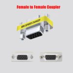 VGA Connector Female To Female Adapter, Mini Gender Changer 15 Pin Convert M/F Serial Cable Gender Changer Coupler Adapter – Bild 2