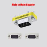 VGA Connector Female To Female Adapter, Mini Gender Changer 15 Pin Convert M/F Serial Cable Gender Changer Coupler Adapter – Bild 3