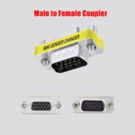 VGA Connector Female To Female Adapter, Mini Gender Changer 15 Pin Convert M/F Serial Cable Gender Changer Coupler Adapter – Bild 4