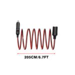16AWG 2m/6.6FT Copper 12V/24V/30V Car Plug Extension Cord with 15A Fuse - Male Plug to Female Socket for Tire Pump & Air Compressor, Without Battery for Vehicle Charger - Image 6
