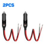 16AWG 35cm/14in Car Plug Male Extension Cable - 12V/24V 15A Fuse, short extension cord, Without Battery for Vehicle Charger 1PC/2PCS - 图片 4