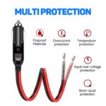 16AWG 35cm/14in Car Plug Male Extension Cable - 12V/24V 15A Fuse, short extension cord, Without Battery for Vehicle Charger 1PC/2PCS - 图片 7