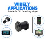 1PC Car Plug Lighter Socket | 12V/24V/30V Power Adapter for Boat, Motorcycle, ATV, RV, Tractor Power Outlet Socket Receptacle Accessories Plug, Auxiliary Connector, ABS Material, Without Battery - Image 3