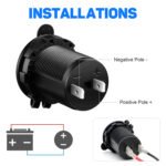 1PC Car Plug Lighter Socket | 12V/24V/30V Power Adapter for Boat, Motorcycle, ATV, RV, Tractor Power Outlet Socket Receptacle Accessories Plug, Auxiliary Connector, ABS Material, Without Battery - Image 4